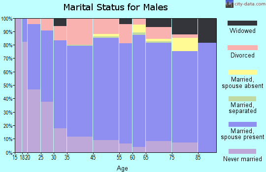 Florence County marital status for males