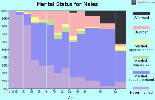 Charleston County marital status for males