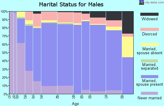 Fremont County marital status for males