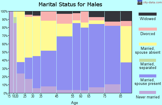 Candler County marital status for males