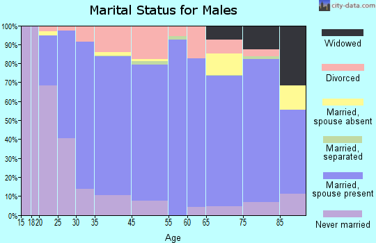 Lincoln County marital status for males