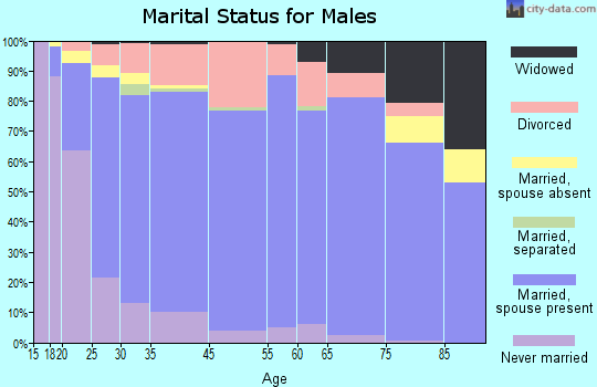 Dale County marital status for males