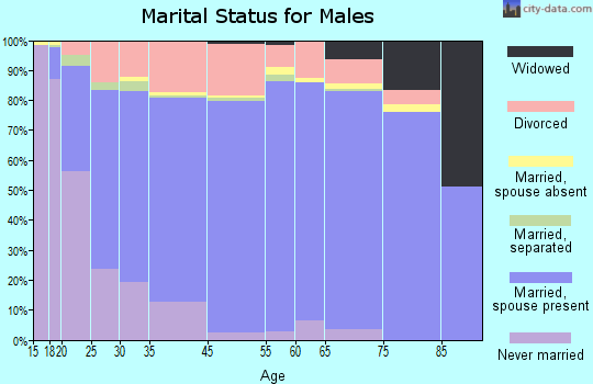 Gulf County marital status for males