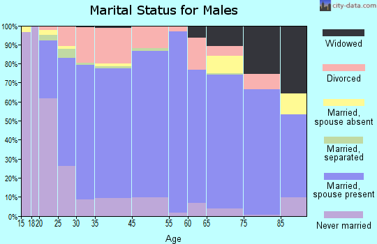 Fountain County marital status for males