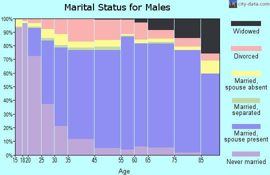 Iberia Parish marital status for males