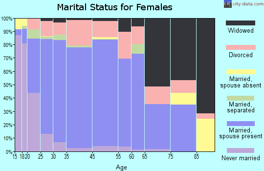Mason County marital status for females