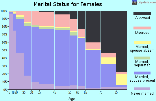 Clay County marital status for females