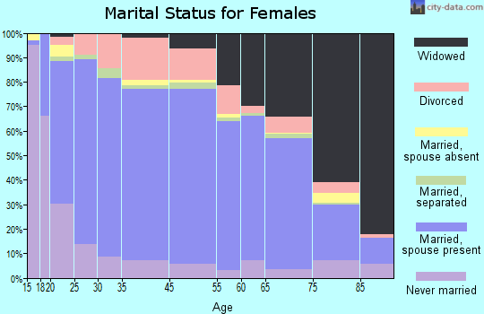 Brooks County marital status for females