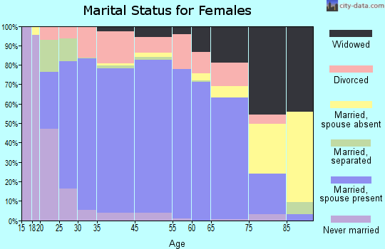 McDowell County marital status for females