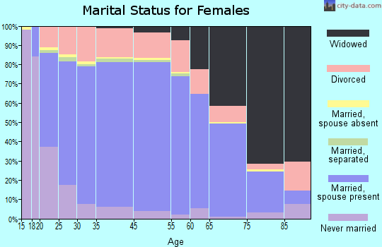 Dallas County marital status for females