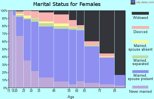 Clay County marital status for females