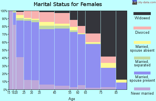Gladwin County marital status for females