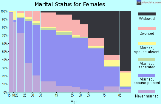 Iron County marital status for females