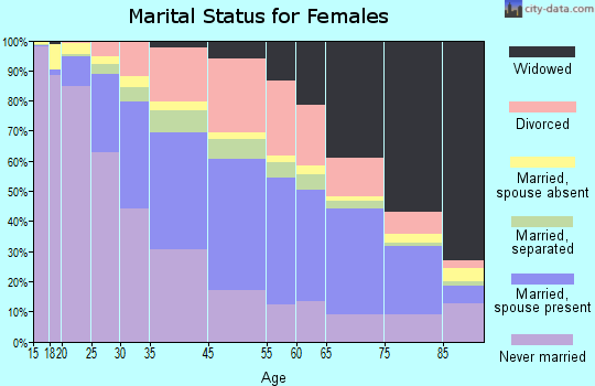 Jerome County marital status for females