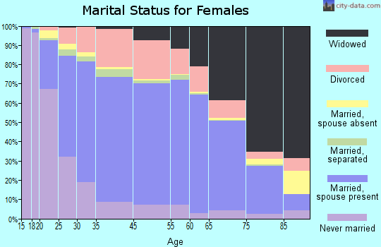 Hennepin County marital status for females