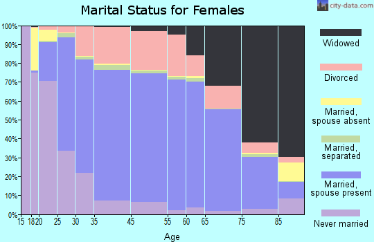 Etowah County marital status for females