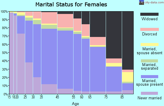 Houston County marital status for females