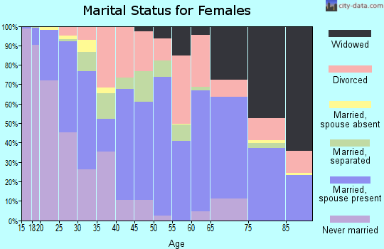 Bee County marital status for females