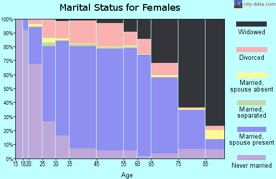 Dundy County marital status for females