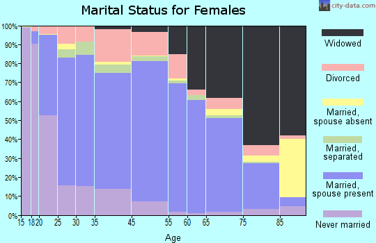 Cheshire County marital status for females