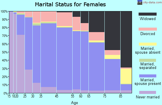 Mingo County marital status for females