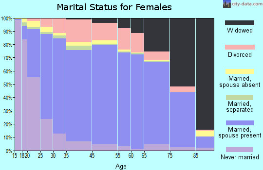 Indian River County marital status for females