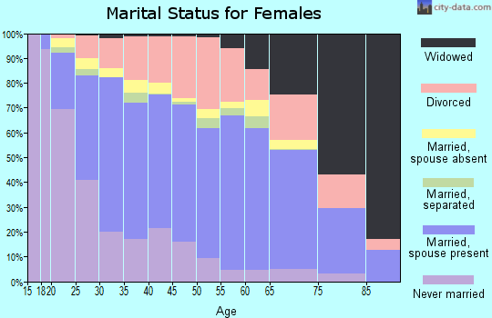 Bell County marital status for females