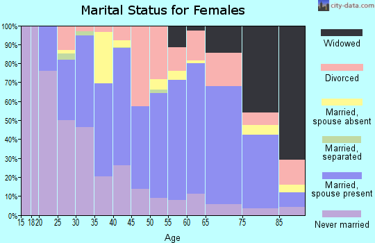 Alger County marital status for females