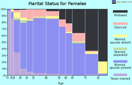 Washington County marital status for females