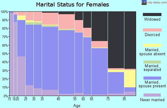 Bibb County marital status for females
