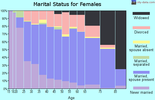 Chippewa County marital status for females