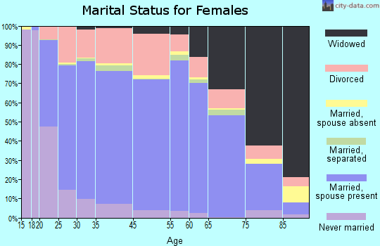 Logan County marital status for females