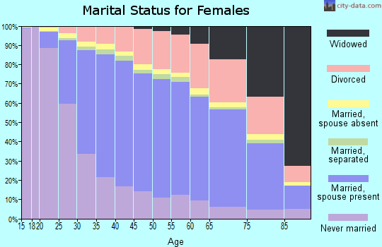 King County marital status for females