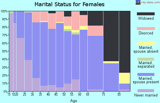 Davison County marital status for females