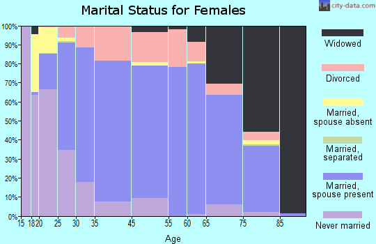 Marion County marital status for females