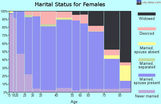 Knox County marital status for females