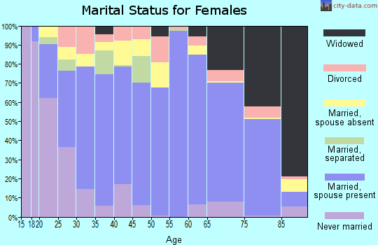 Colfax County marital status for females