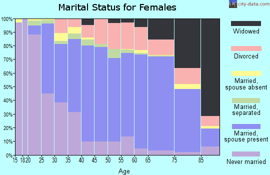 Chatham County marital status for females