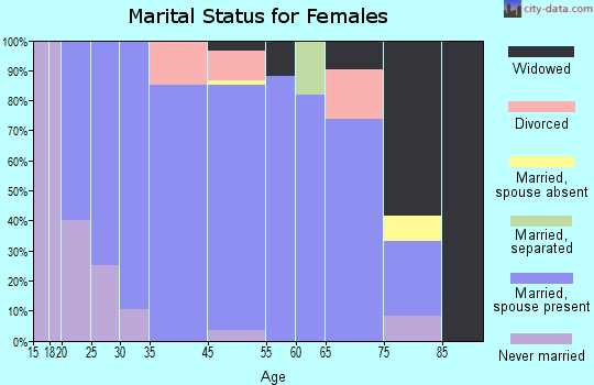 Dawson County marital status for females