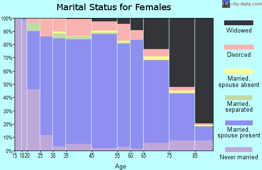 Miami-Dade County marital status for females