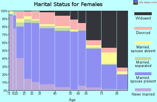 Elko County marital status for females