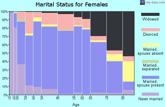 Broome County marital status for females