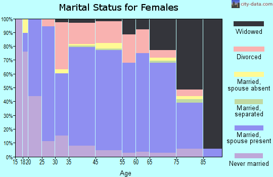 Williamsburg County marital status for females