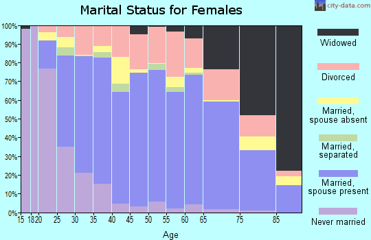Brazoria County marital status for females
