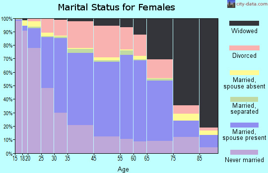 Howell County marital status for females