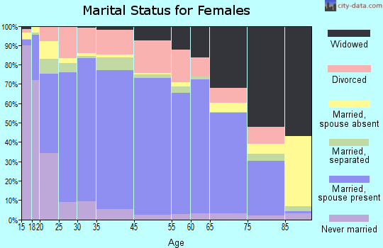 Beaver County marital status for females