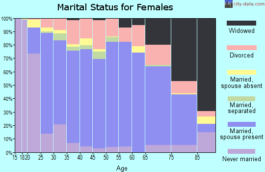 Dickinson County marital status for females