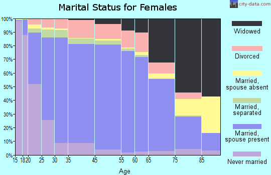 Neshoba County marital status for females
