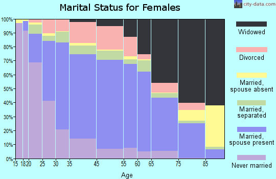 Henderson County marital status for females