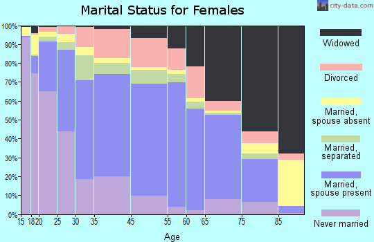 Steuben County marital status for females